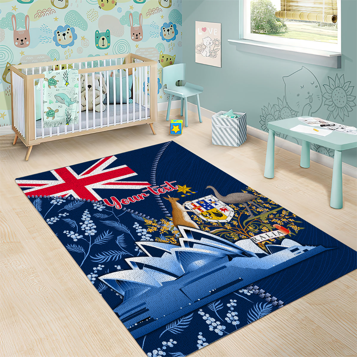 Personalised Happy Australia Day 26 January Area Rug - Vibe Hoodie Shop