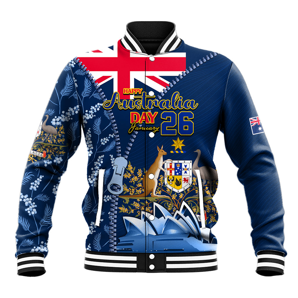 Personalised Happy Australia Day 26 January Baseball Jacket - Vibe Hoodie Shop