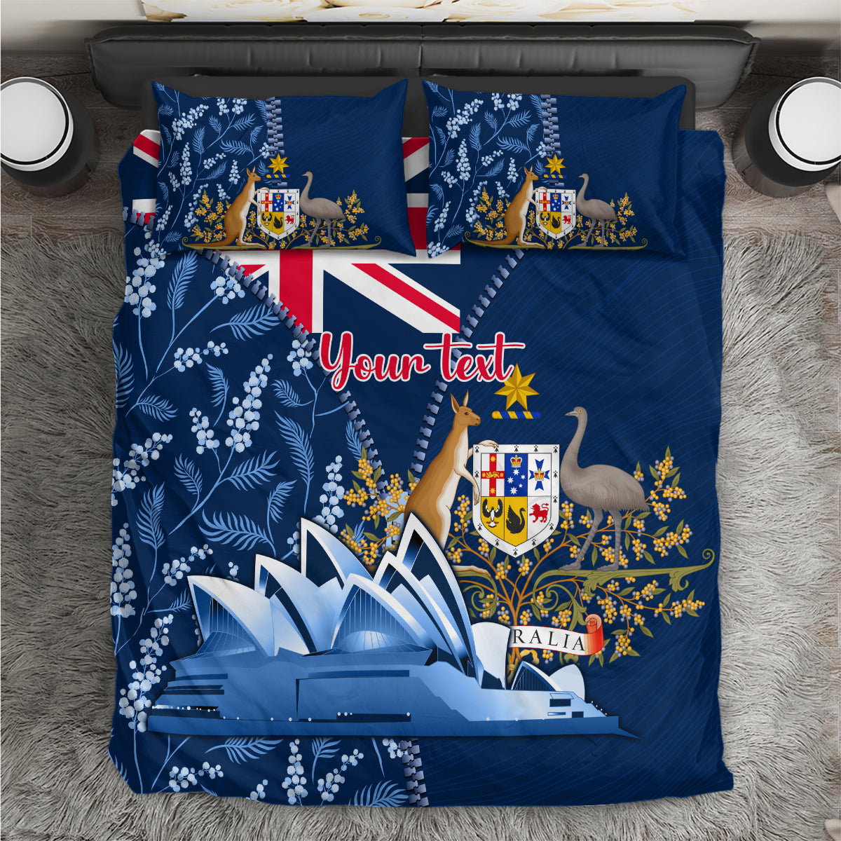 Personalised Happy Australia Day 26 January Bedding Set - Vibe Hoodie Shop