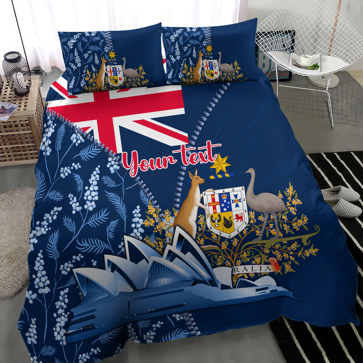 Personalised Happy Australia Day 26 January Bedding Set - Vibe Hoodie Shop