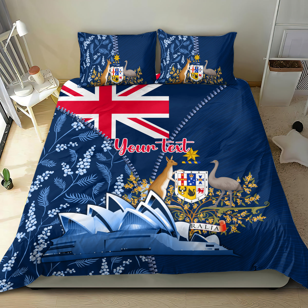 Personalised Happy Australia Day 26 January Bedding Set - Vibe Hoodie Shop