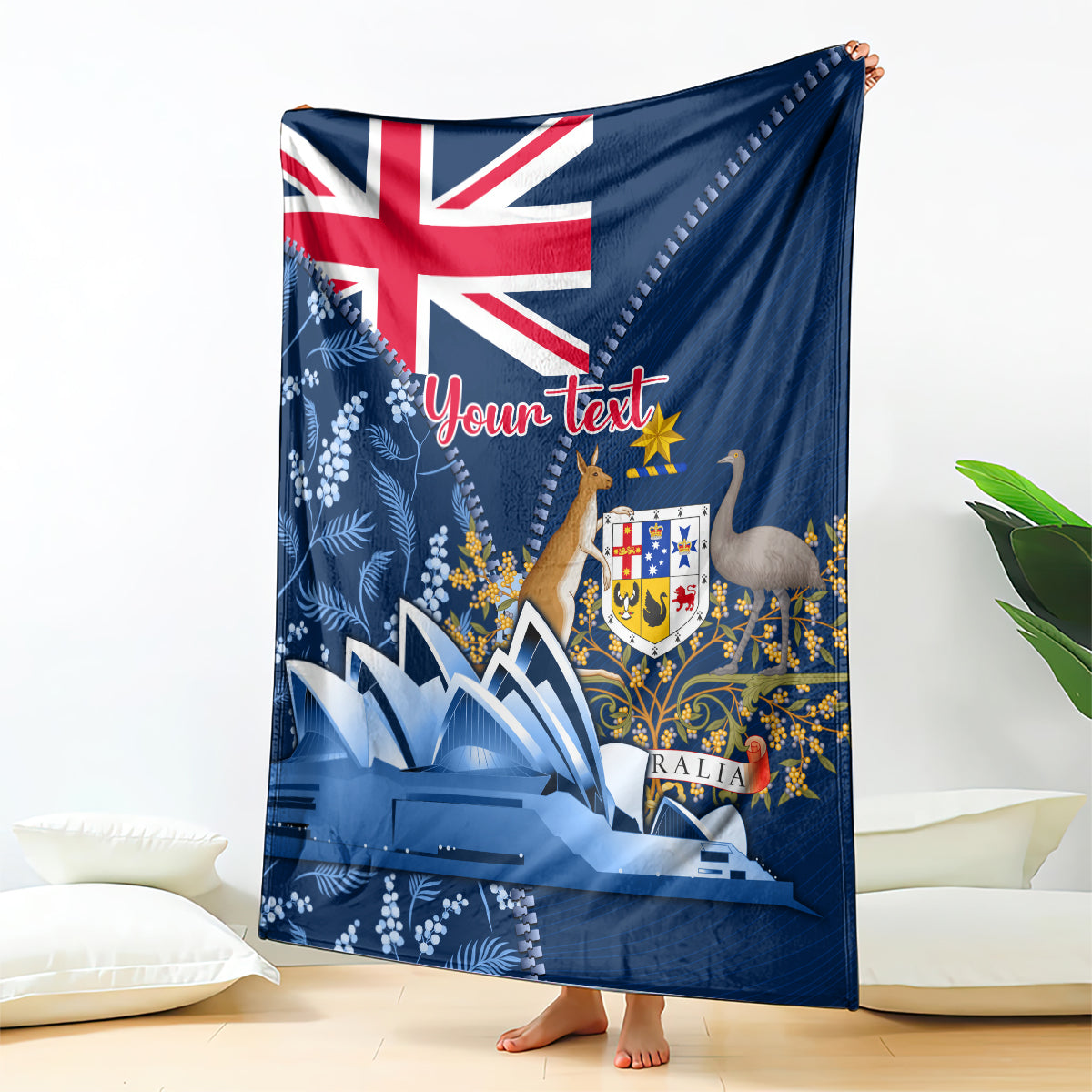 Personalised Happy Australia Day 26 January Blanket - Vibe Hoodie Shop