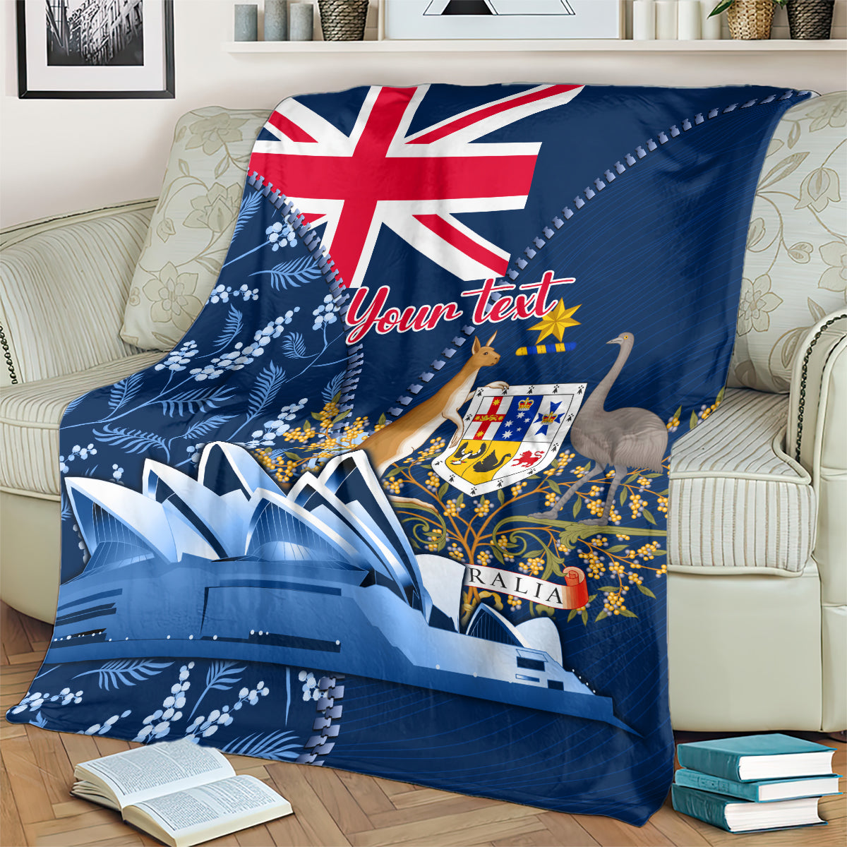 Personalised Happy Australia Day 26 January Blanket - Vibe Hoodie Shop