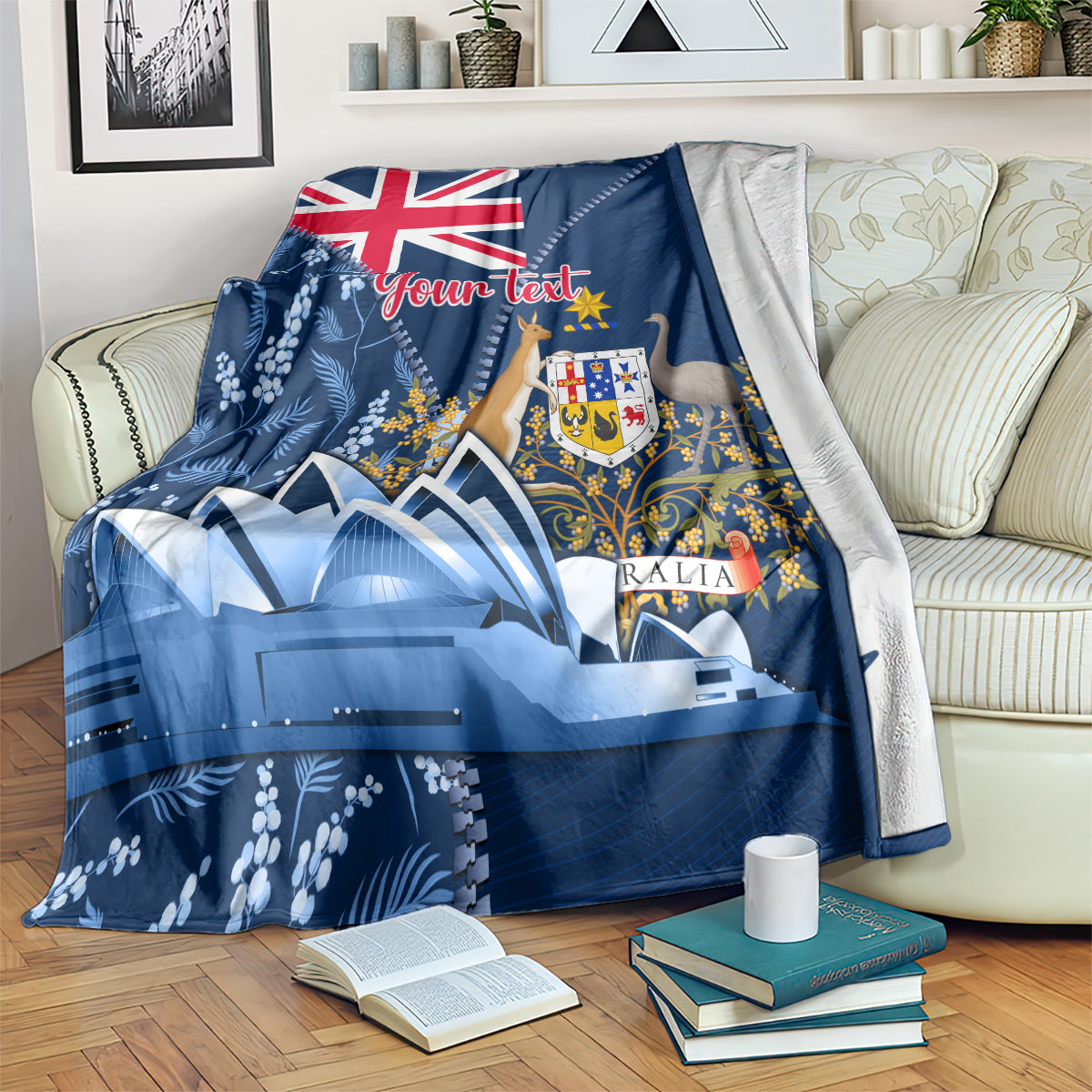 Personalised Happy Australia Day 26 January Blanket - Vibe Hoodie Shop