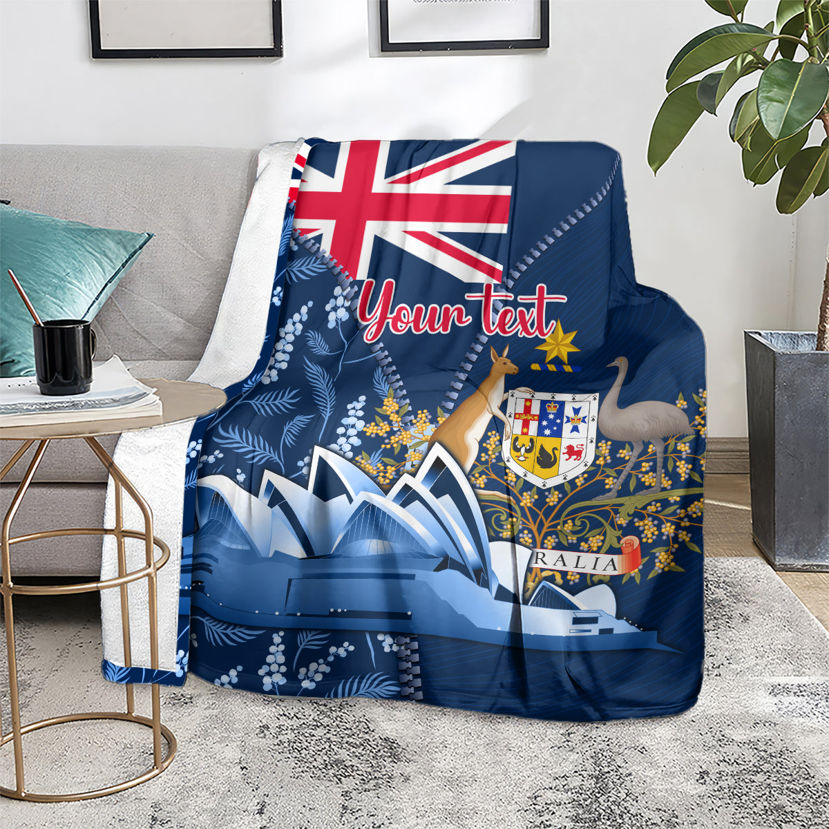 Personalised Happy Australia Day 26 January Blanket - Vibe Hoodie Shop