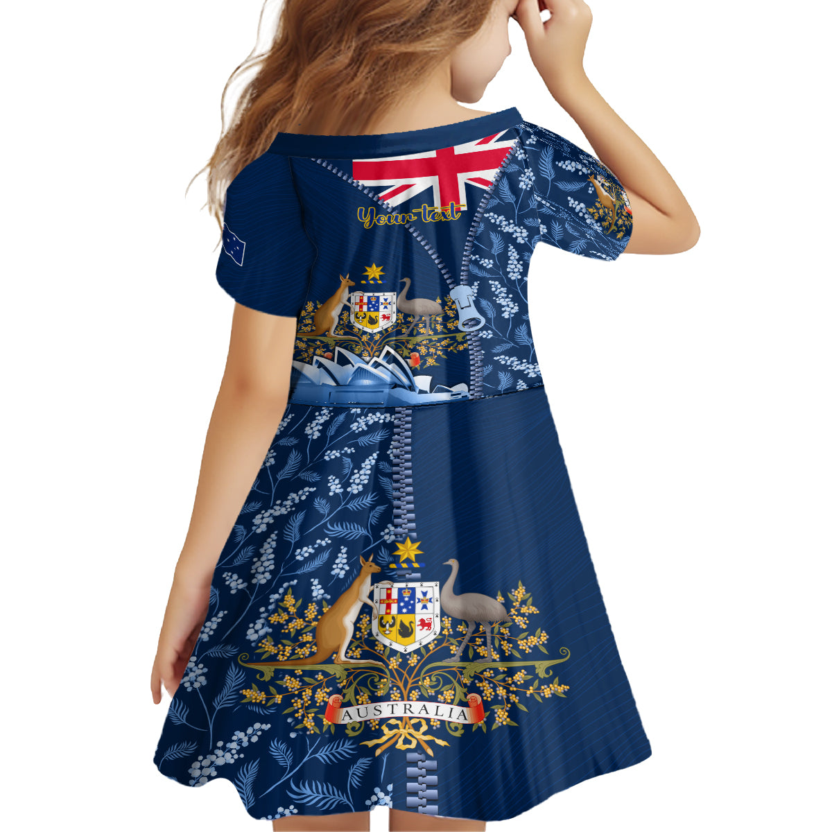 Personalised Happy Australia Day 26 January Family Matching Long Sleeve Bodycon Dress and Hawaiian Shirt LT9