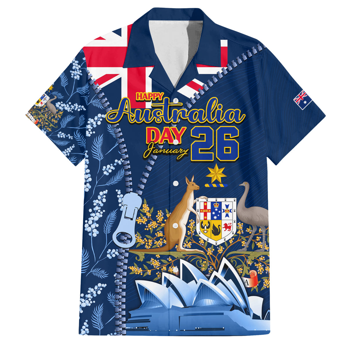 Personalised Happy Australia Day 26 January Family Matching Long Sleeve Bodycon Dress and Hawaiian Shirt LT9