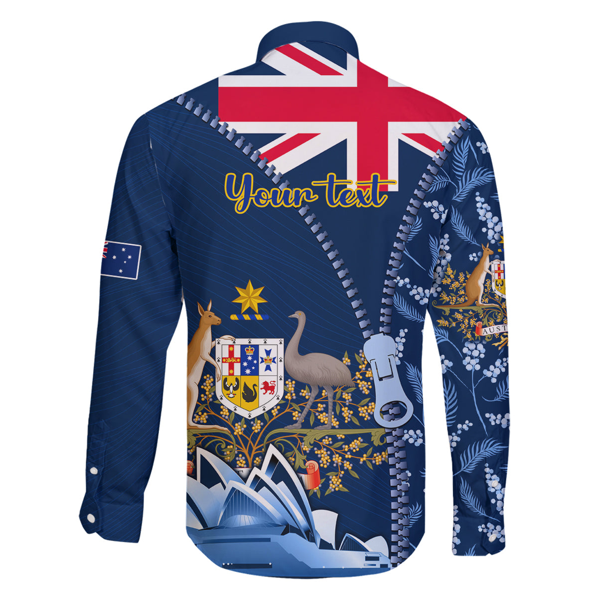 Personalised Happy Australia Day 26 January Family Matching Long Sleeve Bodycon Dress and Hawaiian Shirt LT9