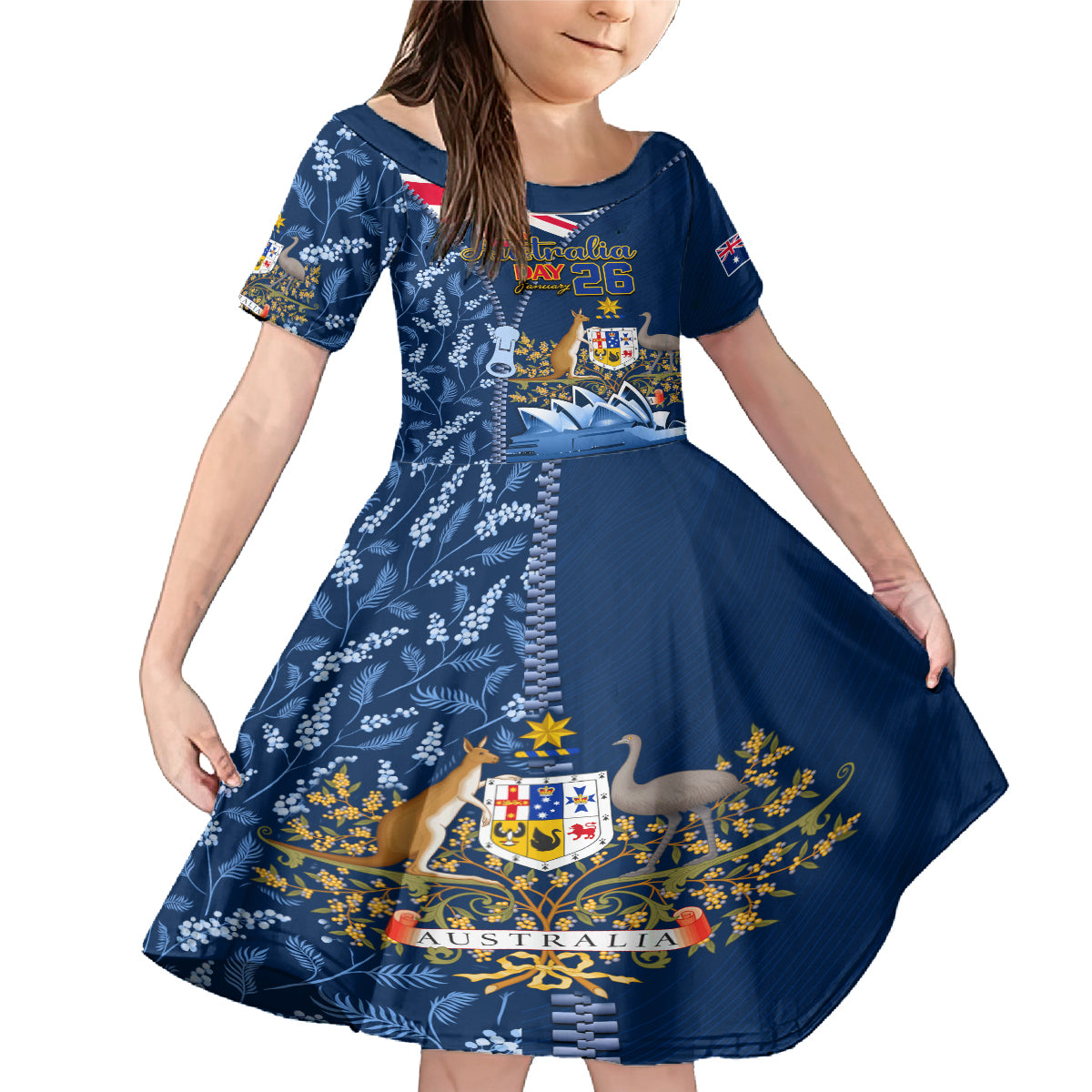 Personalised Happy Australia Day 26 January Family Matching Mermaid Dress and Hawaiian Shirt LT9