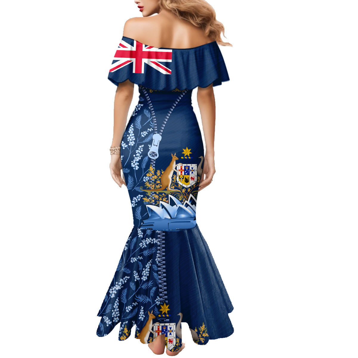 Personalised Happy Australia Day 26 January Family Matching Mermaid Dress and Hawaiian Shirt LT9