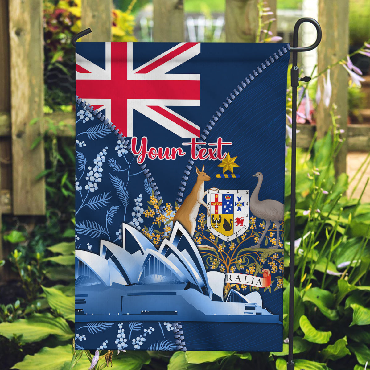 Personalised Happy Australia Day 26 January Garden Flag - Vibe Hoodie Shop