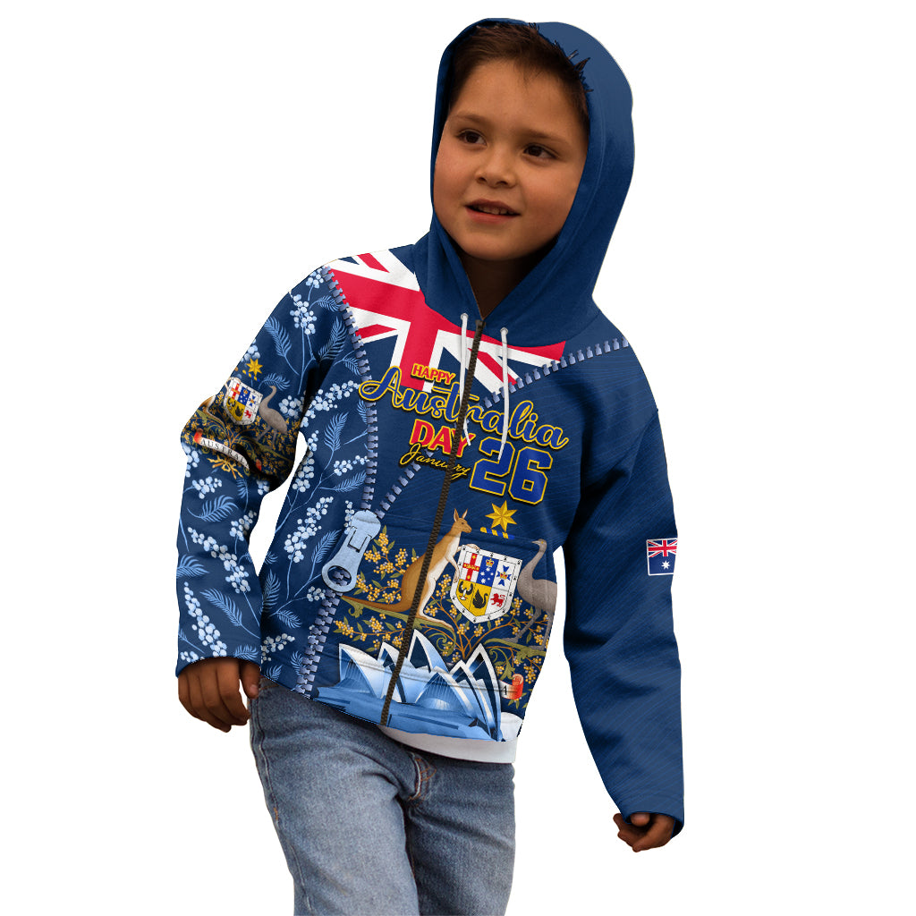 Personalised Happy Australia Day 26 January Kid Hoodie - Vibe Hoodie Shop