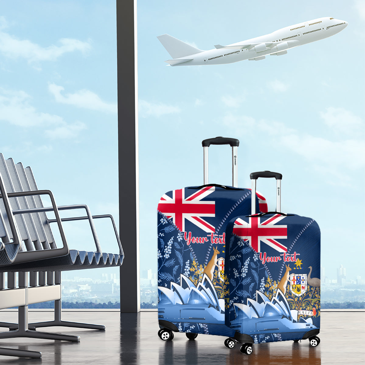 Personalised Happy Australia Day 26 January Luggage Cover - Vibe Hoodie Shop