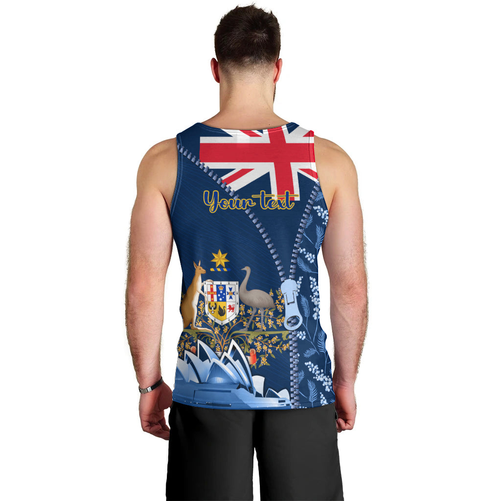 Personalised Happy Australia Day 26 January Men Tank Top - Vibe Hoodie Shop