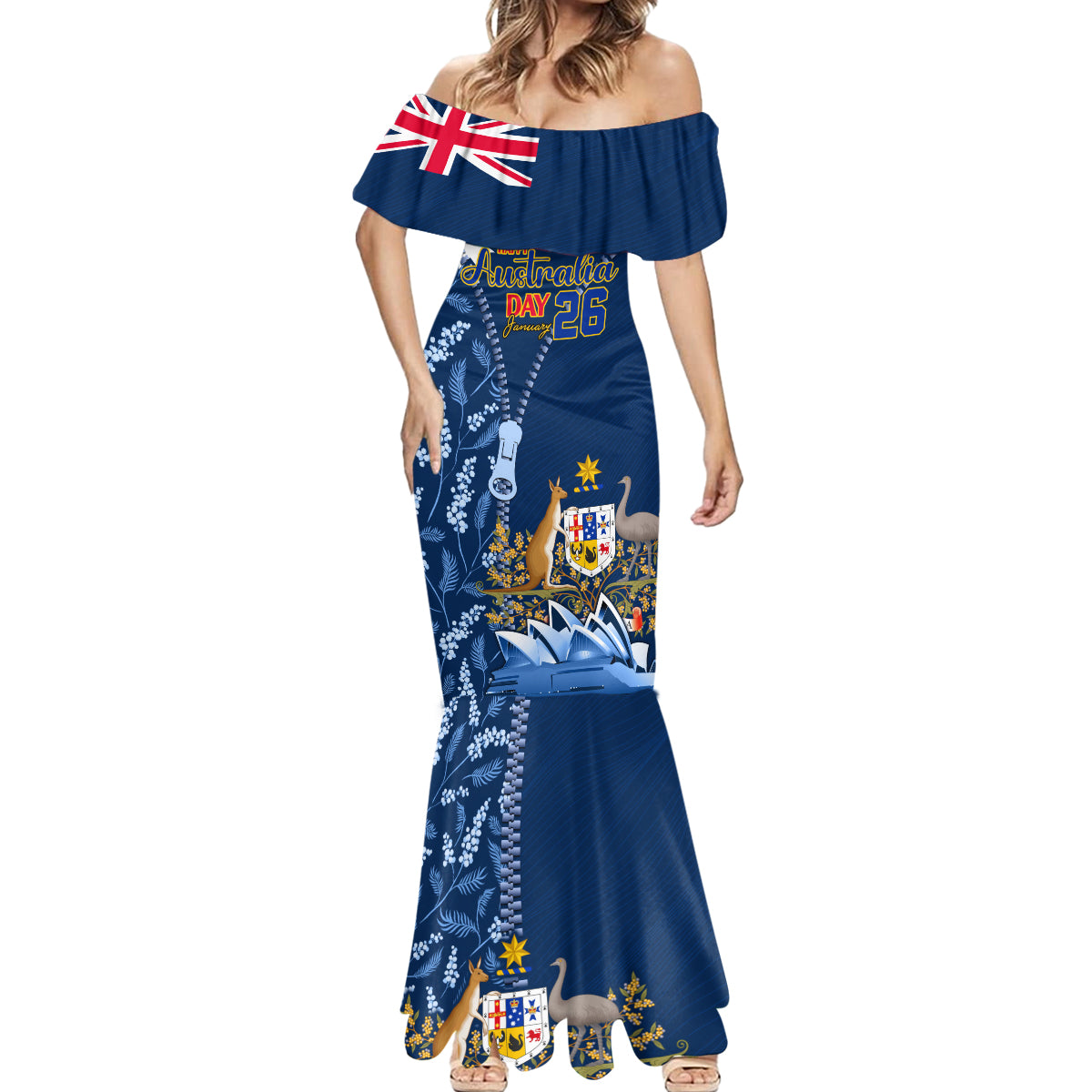 Personalised Happy Australia Day 26 January Mermaid Dress LT9