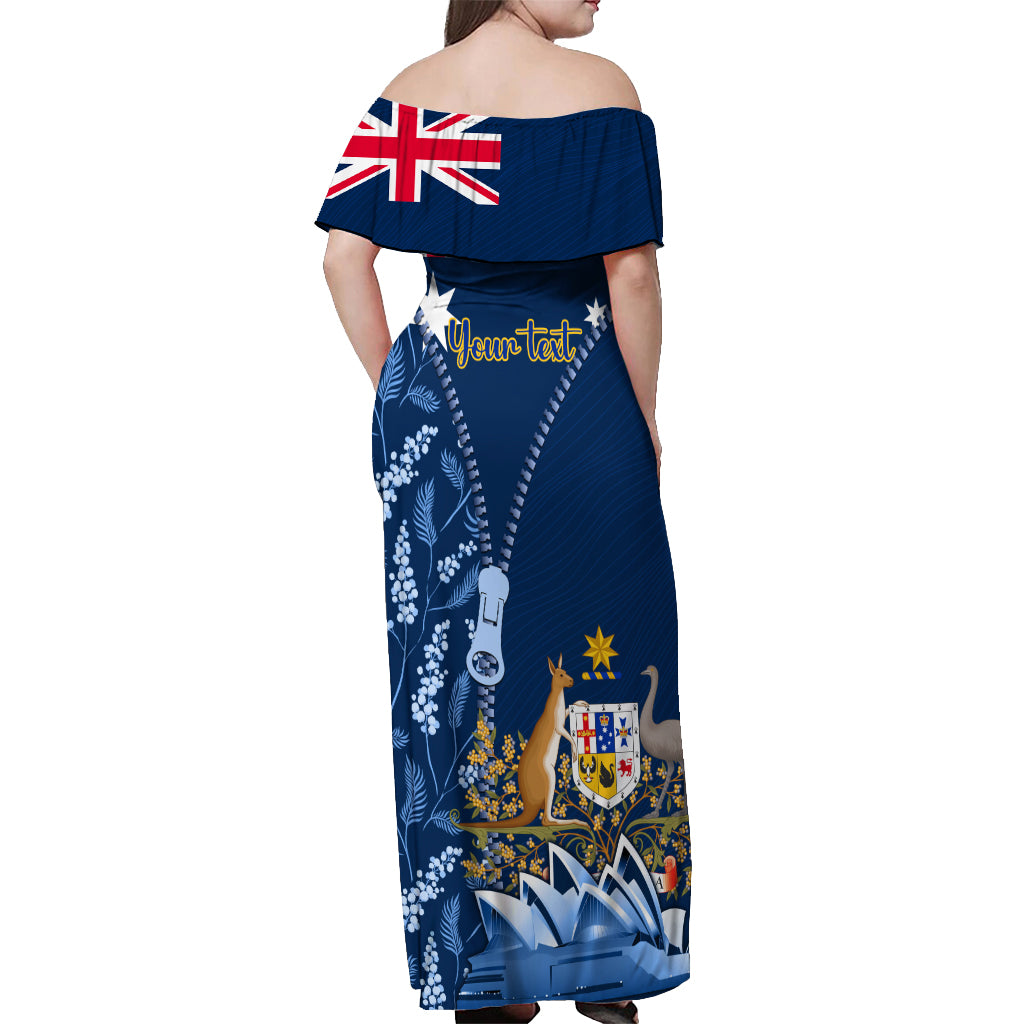 Personalised Happy Australia Day 26 January Off Shoulder Maxi Dress LT9