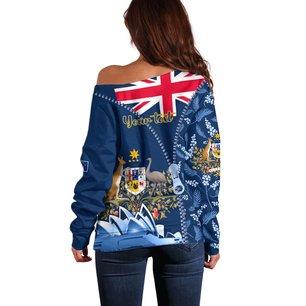 Personalised Happy Australia Day 26 January Off Shoulder Sweater - Vibe Hoodie Shop