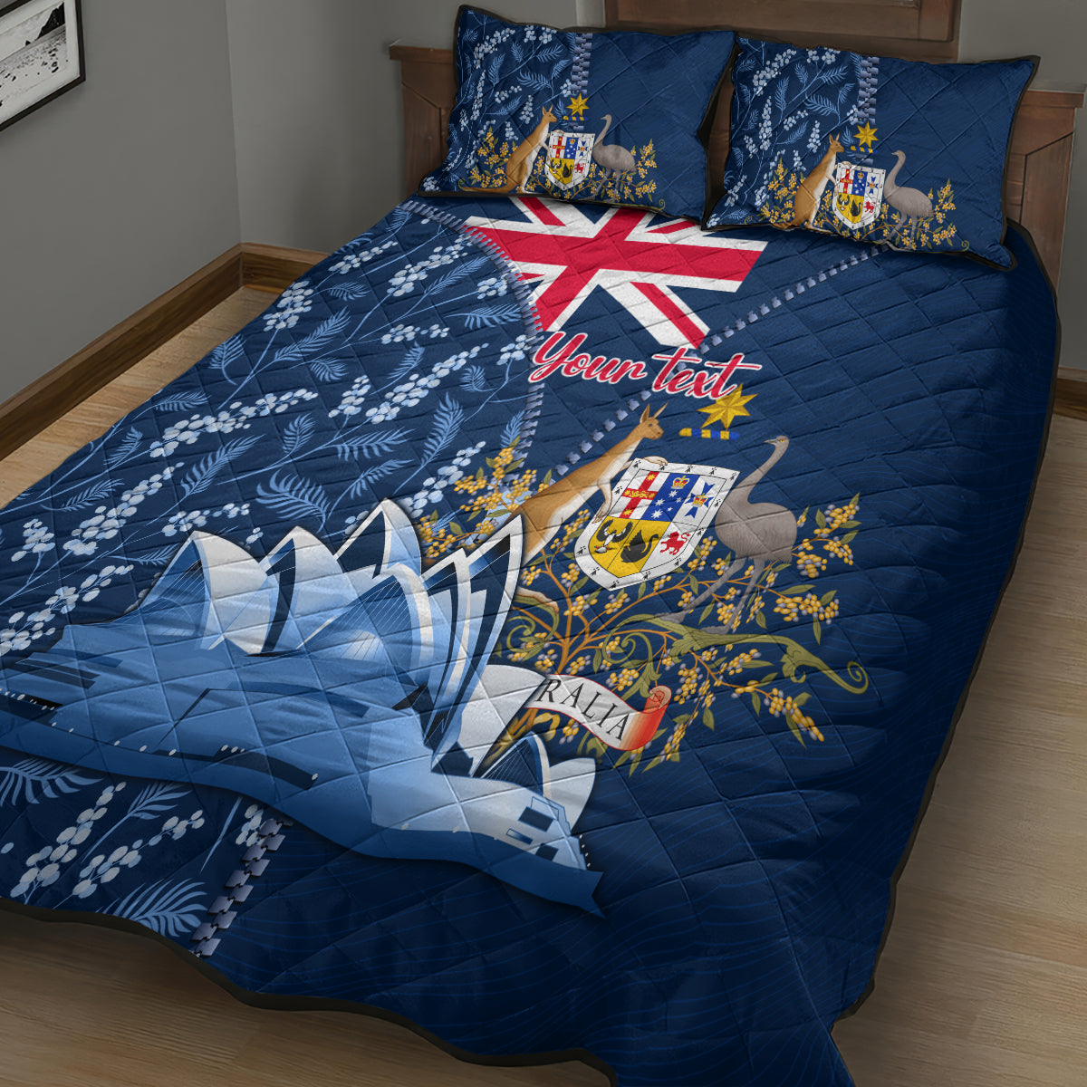 Personalised Happy Australia Day 26 January Quilt Bed Set - Vibe Hoodie Shop