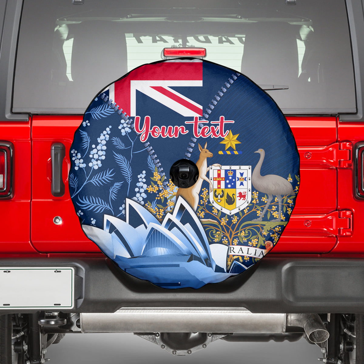 Personalised Happy Australia Day 26 January Spare Tire Cover - Vibe Hoodie Shop