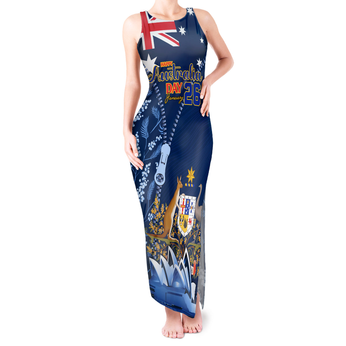 Personalised Happy Australia Day 26 January Tank Maxi Dress LT9