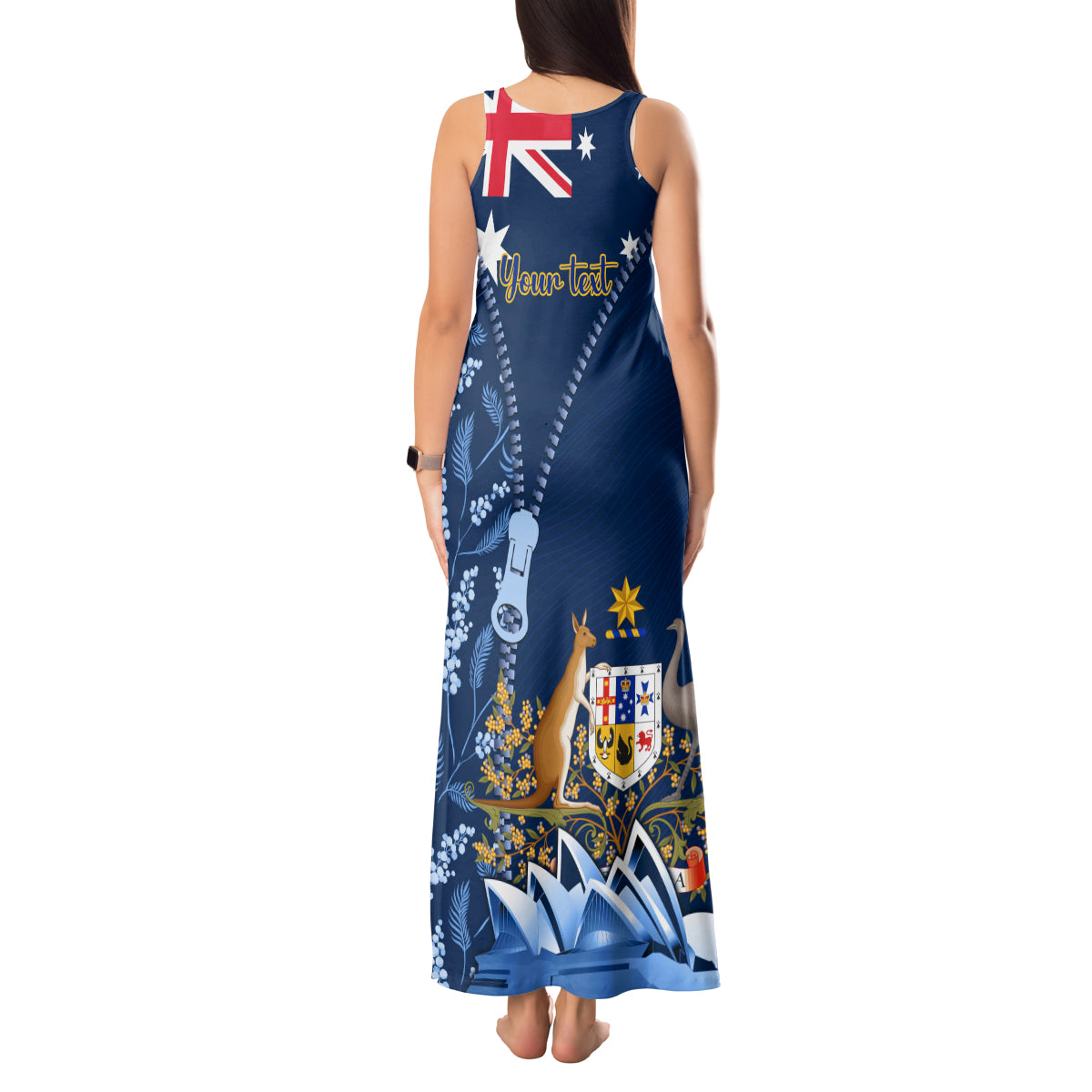 Personalised Happy Australia Day 26 January Tank Maxi Dress LT9