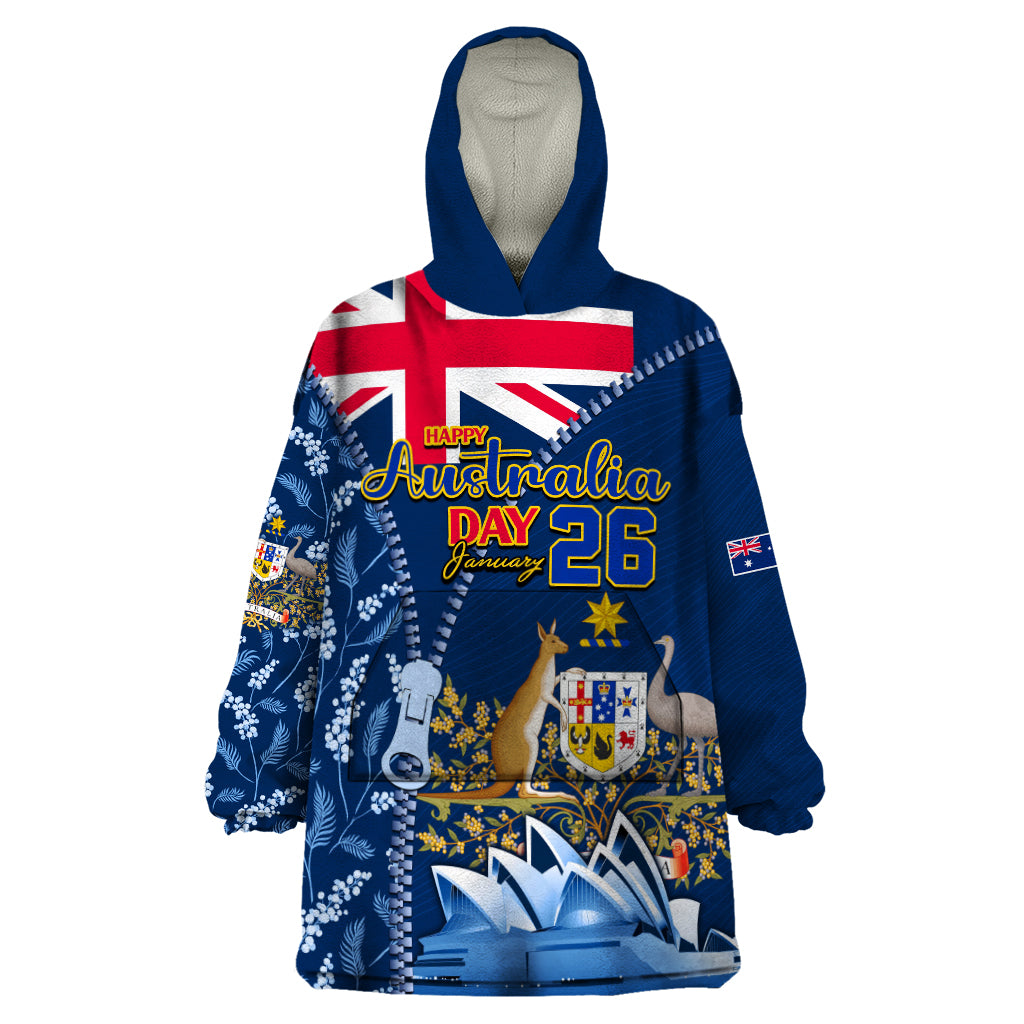 Personalised Happy Australia Day 26 January Wearable Blanket Hoodie - Vibe Hoodie Shop