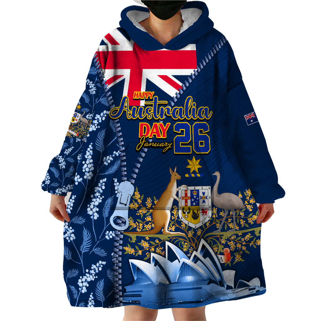 Personalised Happy Australia Day 26 January Wearable Blanket Hoodie - Vibe Hoodie Shop