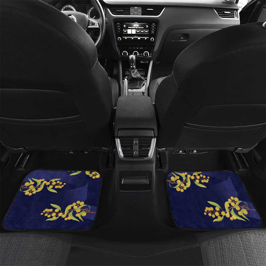 Blue Kangaroo and Golden Wattle Personalised Car Mats Happy Australia Day 6 January