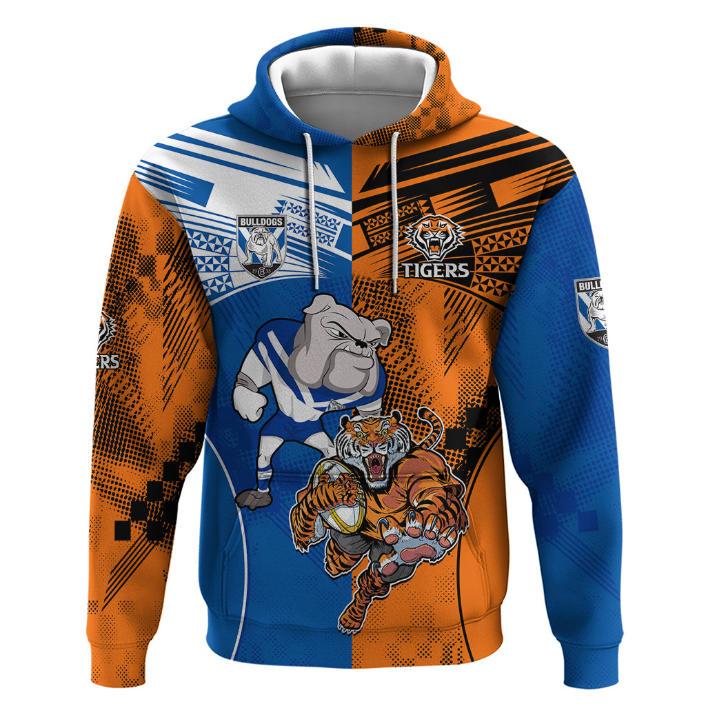Custom Bulldogs and Tigers Hoodie Rugby Mascot With Sporty Style LT9 - Vibe Hoodie Shop