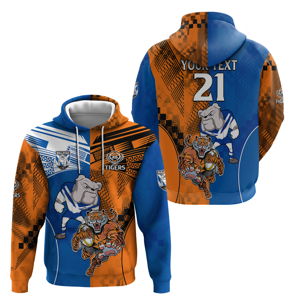Custom Bulldogs and Tigers Hoodie Rugby Mascot With Sporty Style LT9 - Vibe Hoodie Shop