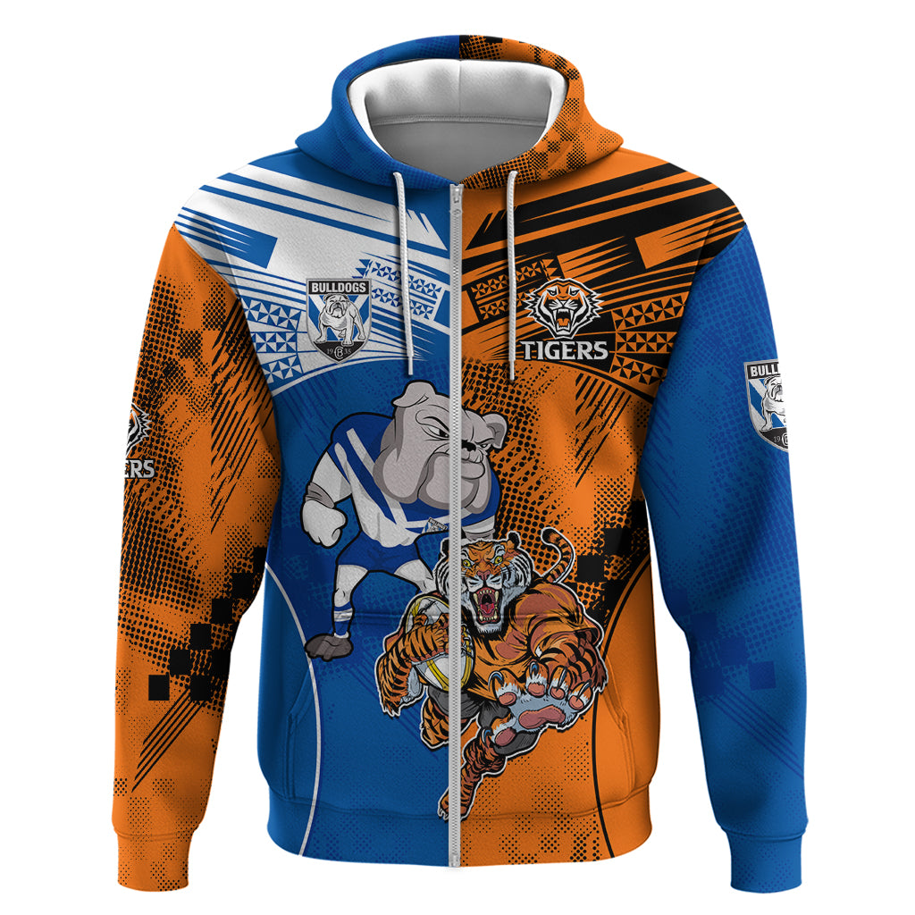 Custom Bulldogs and Tigers Hoodie Rugby Mascot With Sporty Style LT9 - Vibe Hoodie Shop