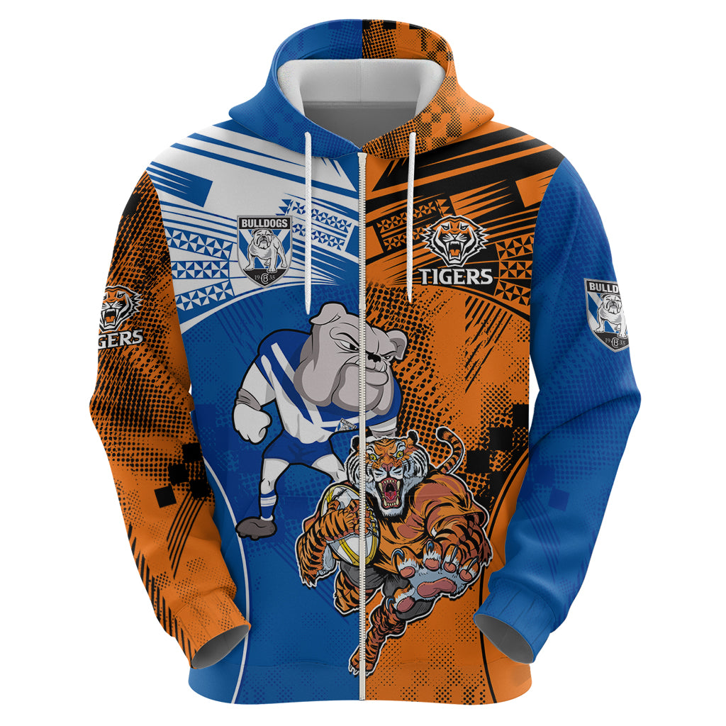Custom Bulldogs and Tigers Hoodie Rugby Mascot With Sporty Style LT9 - Vibe Hoodie Shop