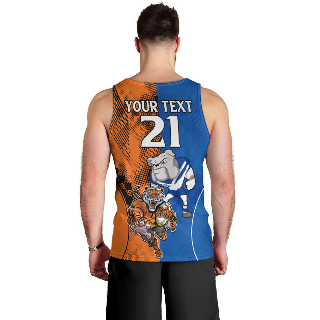 Custom Bulldogs and Tigers Men Tank Top Rugby Mascot With Sporty Style - Vibe Hoodie Shop