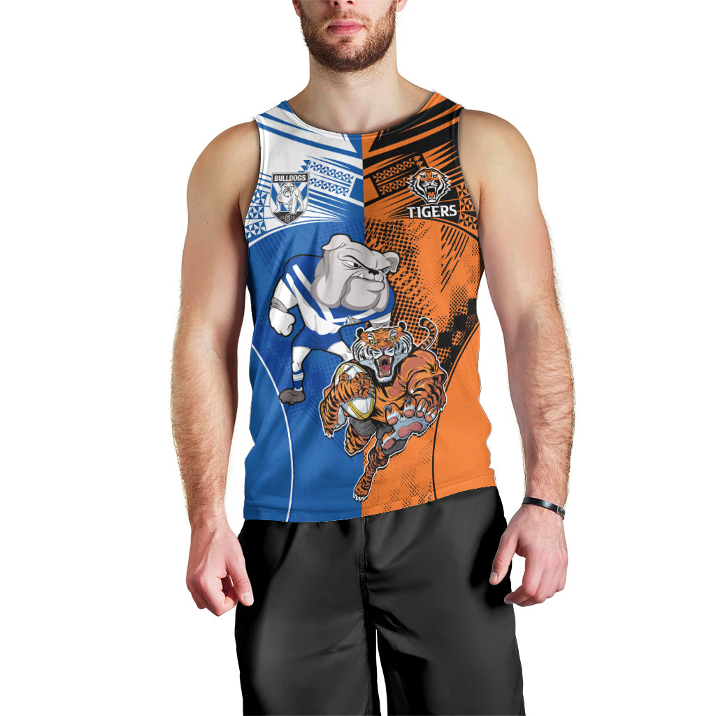 Custom Bulldogs and Tigers Men Tank Top Rugby Mascot With Sporty Style - Vibe Hoodie Shop