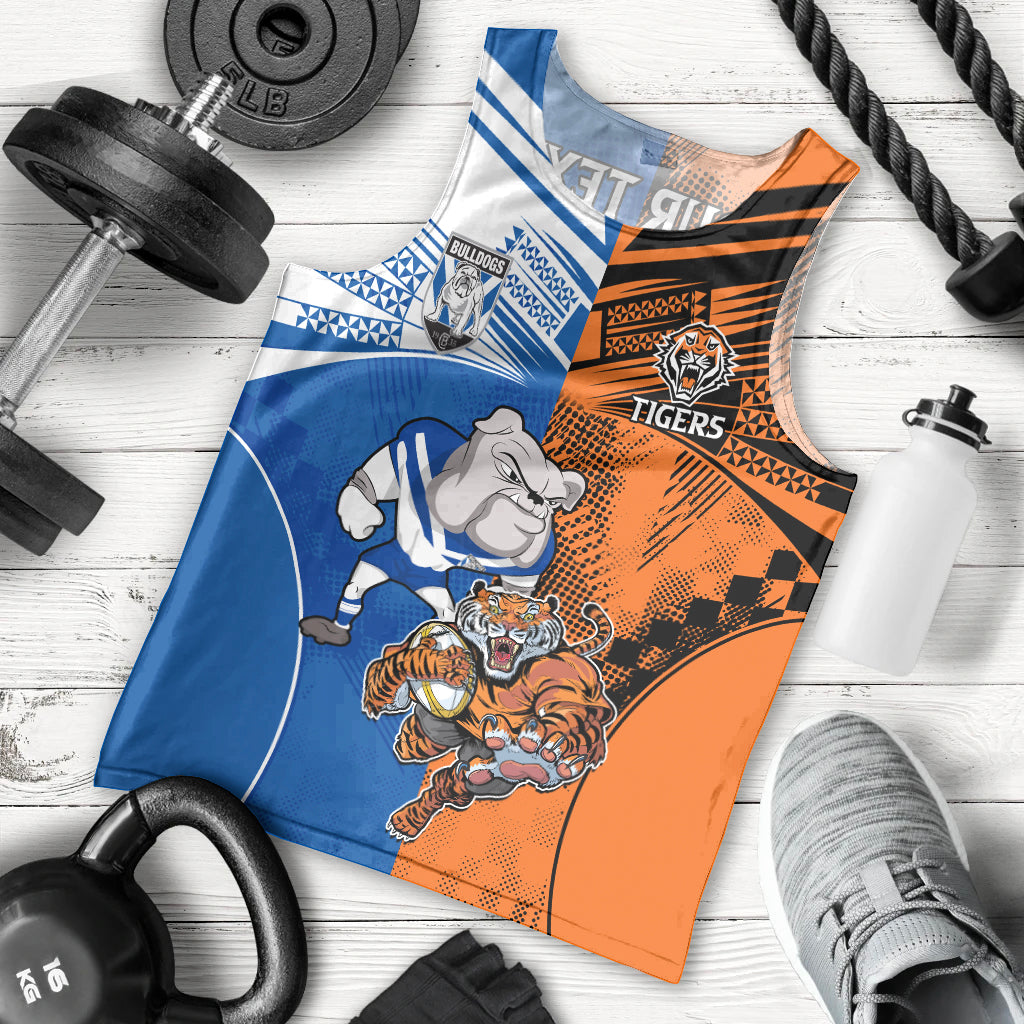 Custom Bulldogs and Tigers Men Tank Top Rugby Mascot With Sporty Style - Vibe Hoodie Shop