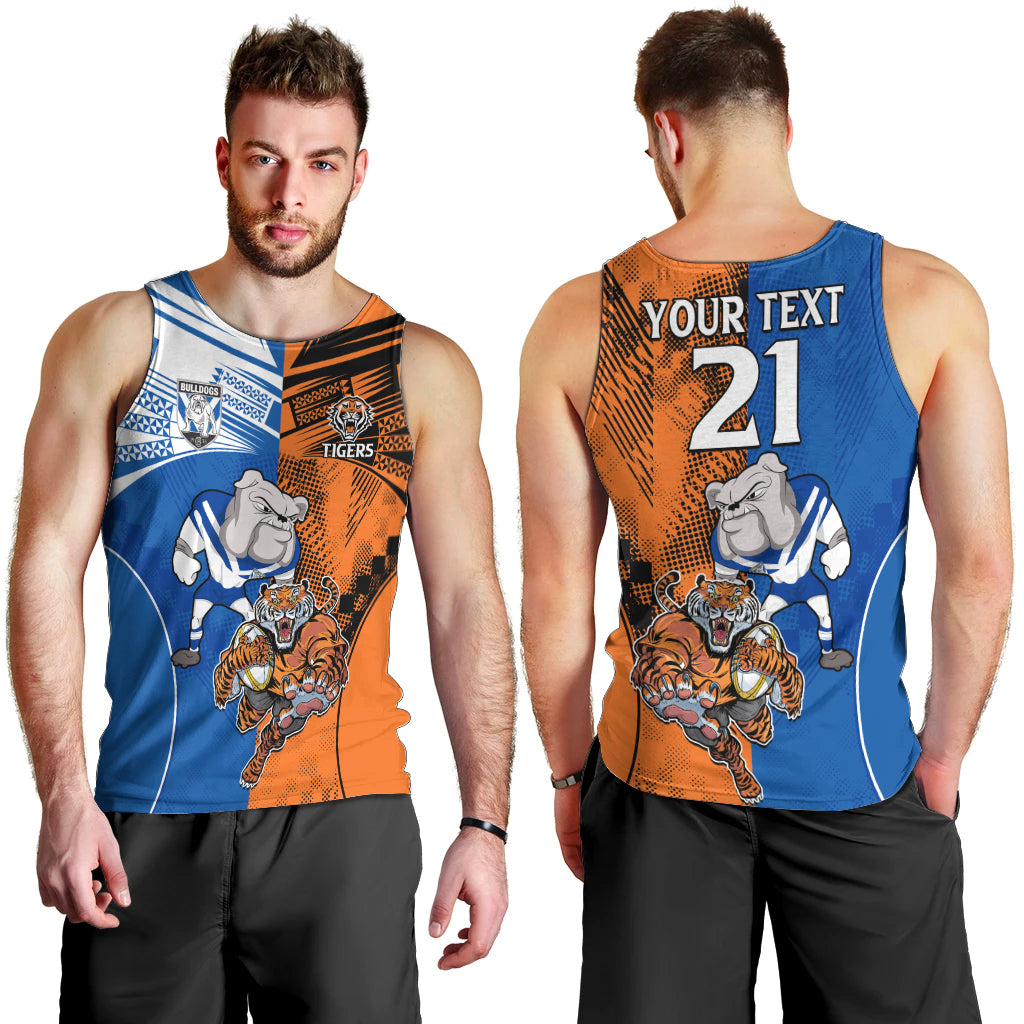 Custom Bulldogs and Tigers Men Tank Top Rugby Mascot With Sporty Style - Vibe Hoodie Shop