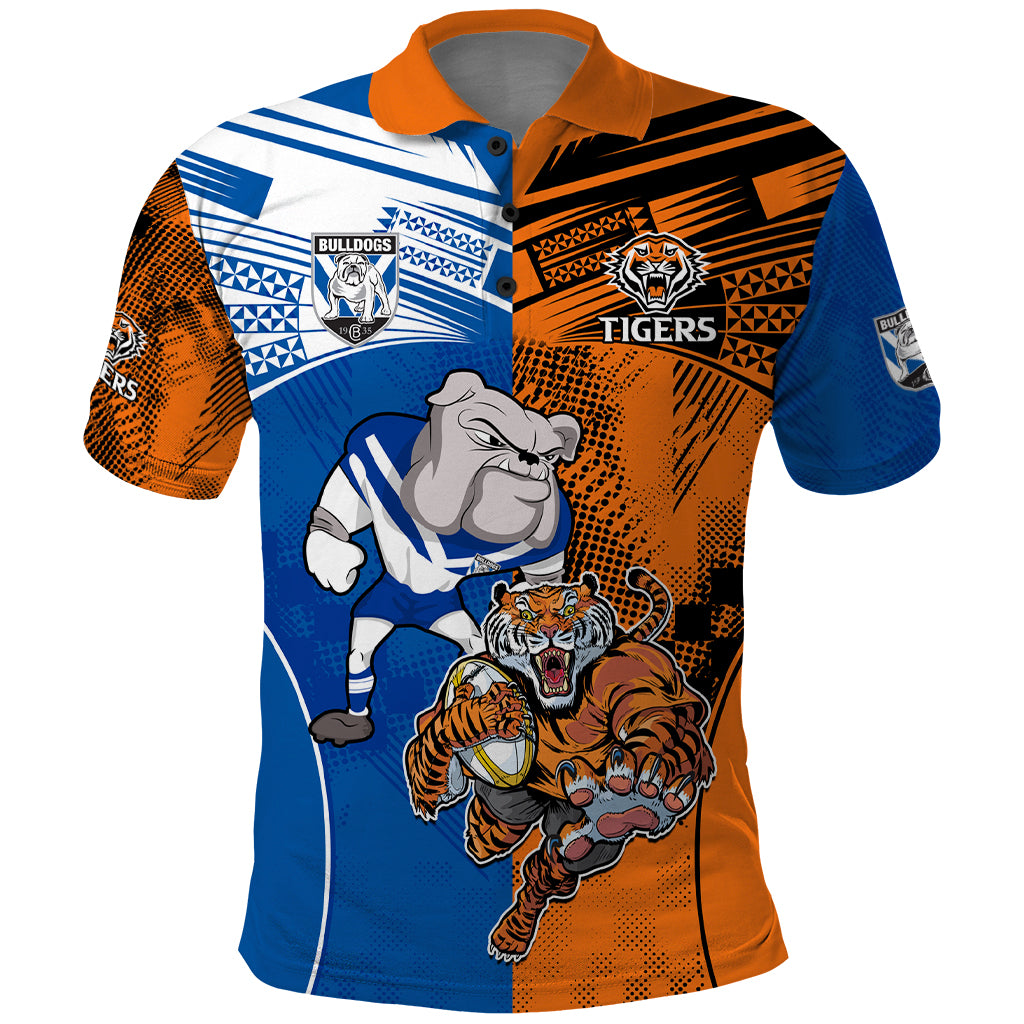 Custom Bulldogs and Tigers Polo Shirt Rugby Mascot With Sporty Style LT9 - Vibe Hoodie Shop