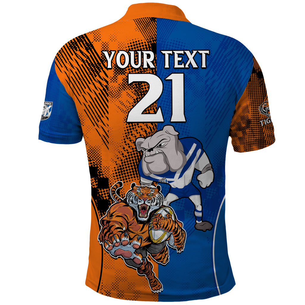 Custom Bulldogs and Tigers Polo Shirt Rugby Mascot With Sporty Style LT9 - Vibe Hoodie Shop