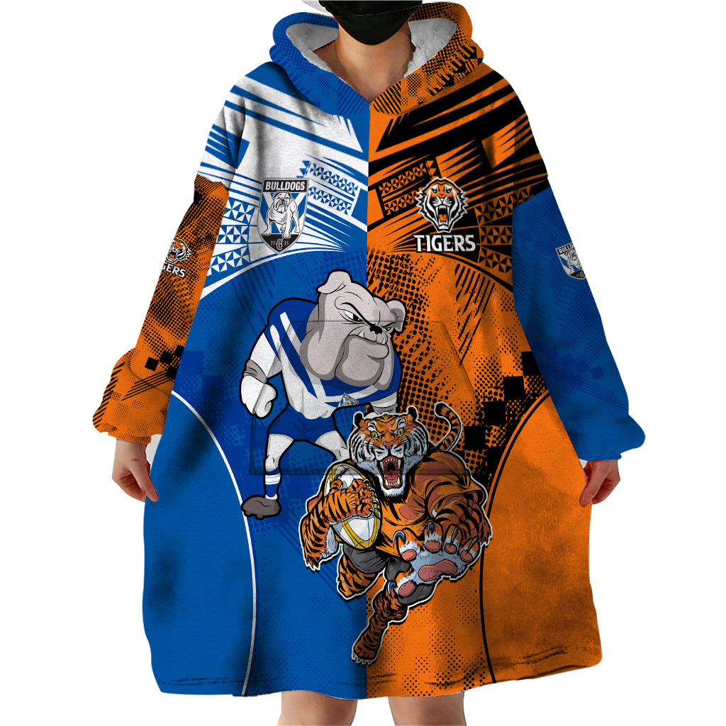 Custom Bulldogs and Tigers Wearable Blanket Hoodie Rugby Mascot With Sporty Style - Vibe Hoodie Shop