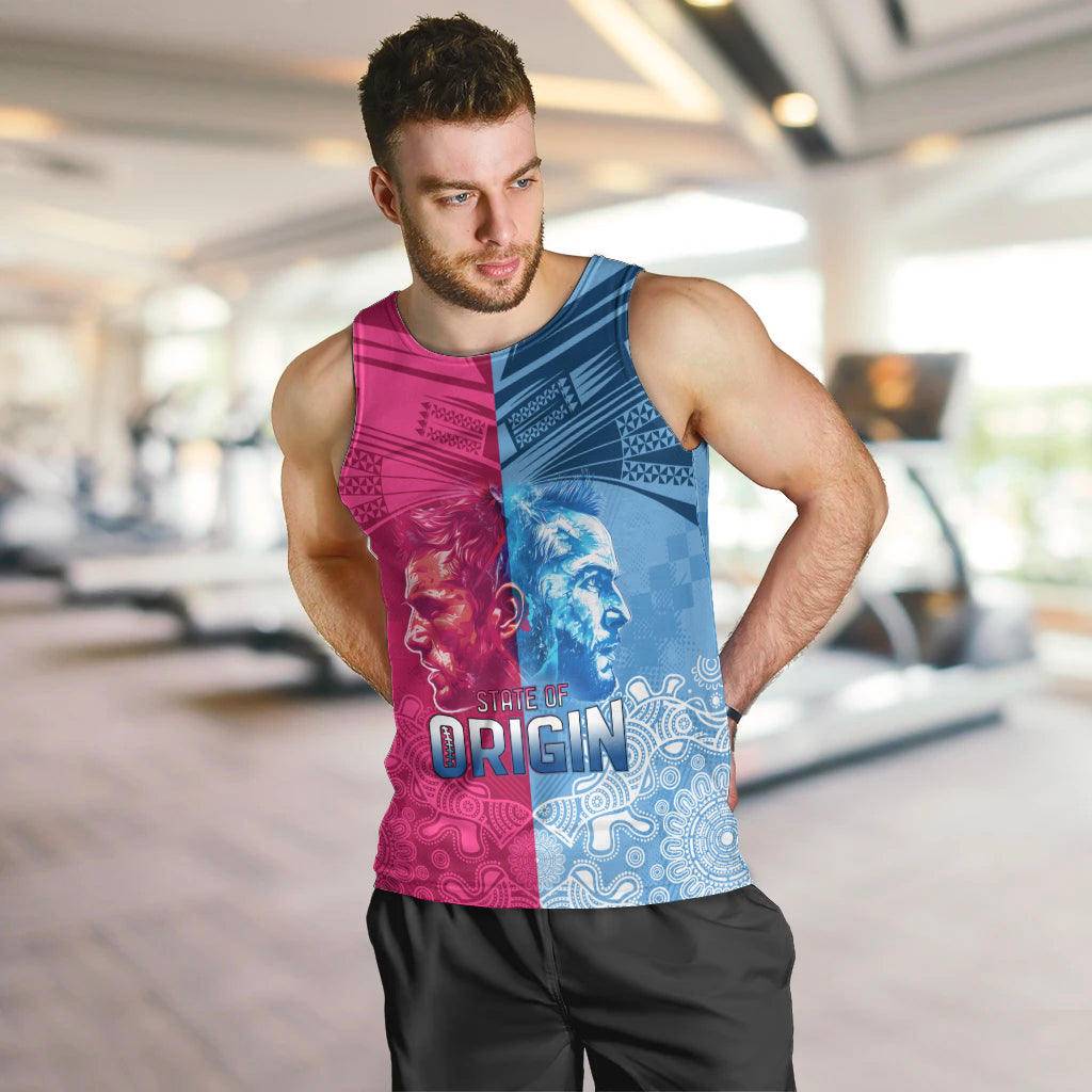 Custom New South Wales and Queensland Men Tank Top Rugby Mascot With Sporty Style - Vibe Hoodie Shop