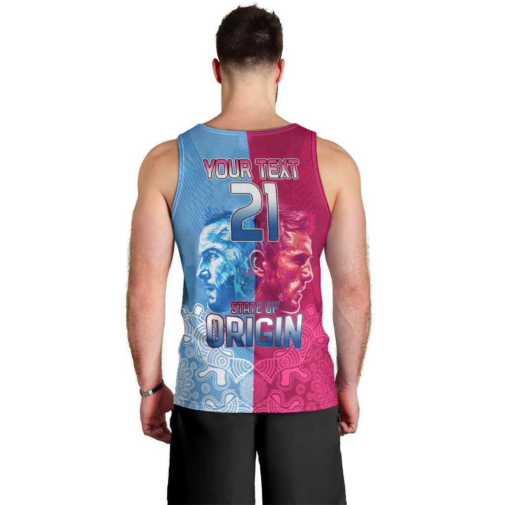 Custom New South Wales and Queensland Men Tank Top Rugby Mascot With Sporty Style - Vibe Hoodie Shop