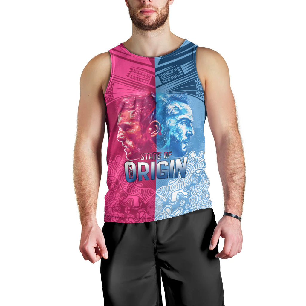 Custom New South Wales and Queensland Men Tank Top Rugby Mascot With Sporty Style - Vibe Hoodie Shop