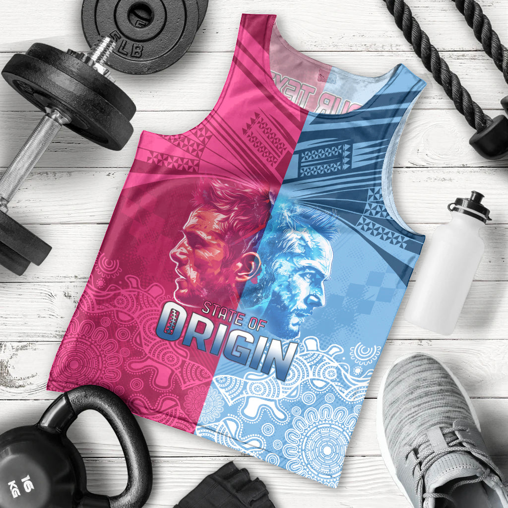 Custom New South Wales and Queensland Men Tank Top Rugby Mascot With Sporty Style - Vibe Hoodie Shop