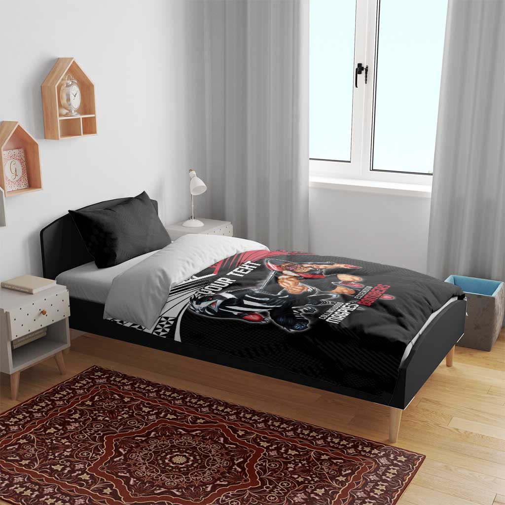 Custom Essendon and Collingwood Bedding Set Together Sporty Style - Vibe Hoodie Shop