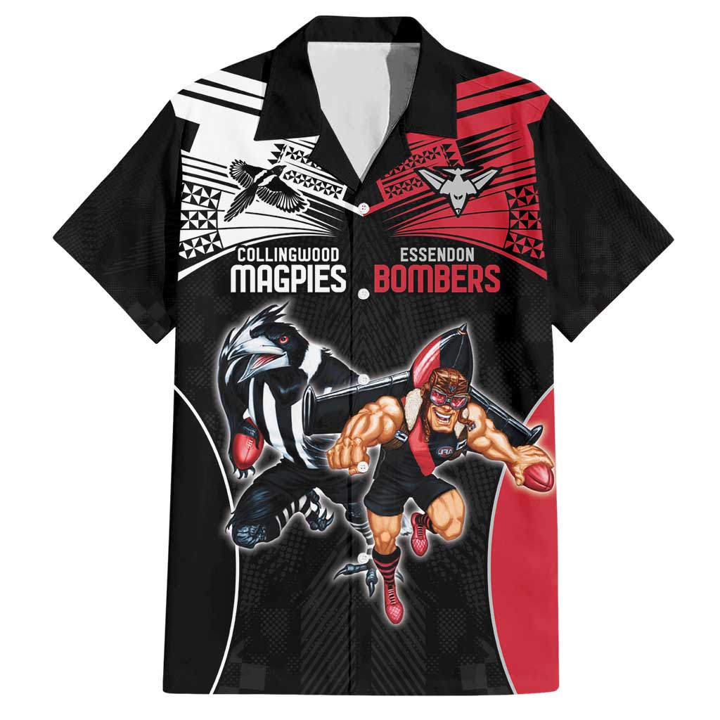 Custom Essendon and Collingwood Hawaiian Shirt Together Sporty Style - Vibe Hoodie Shop