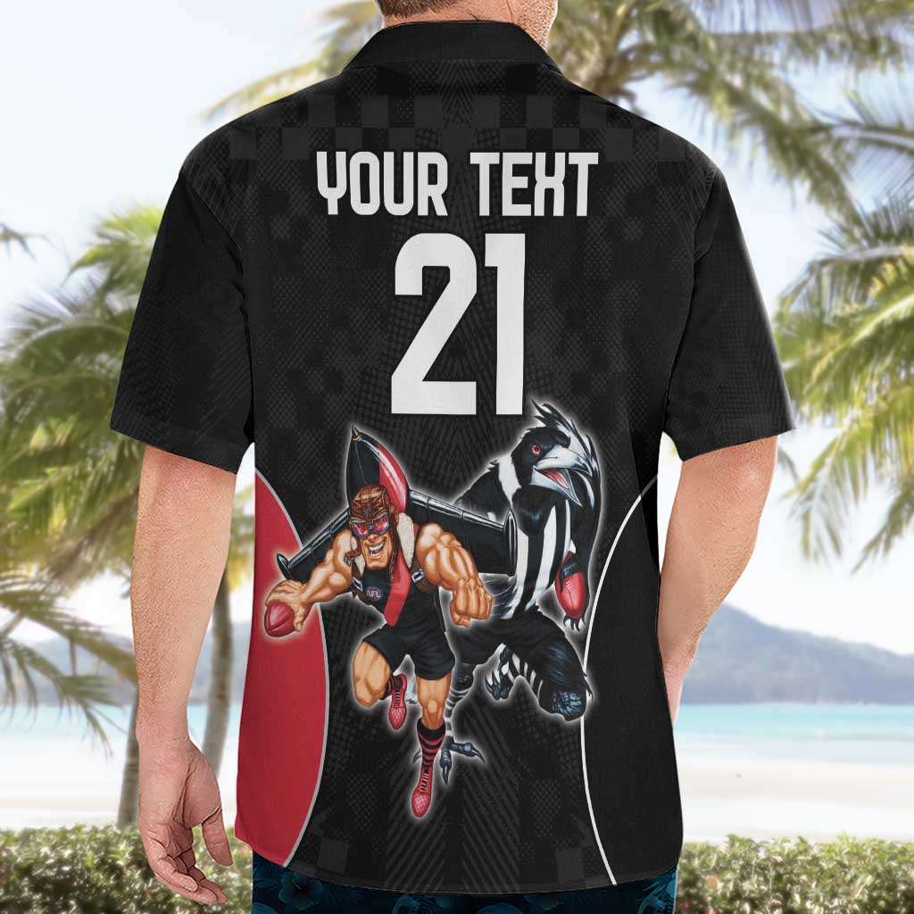 Custom Essendon and Collingwood Hawaiian Shirt Together Sporty Style - Vibe Hoodie Shop