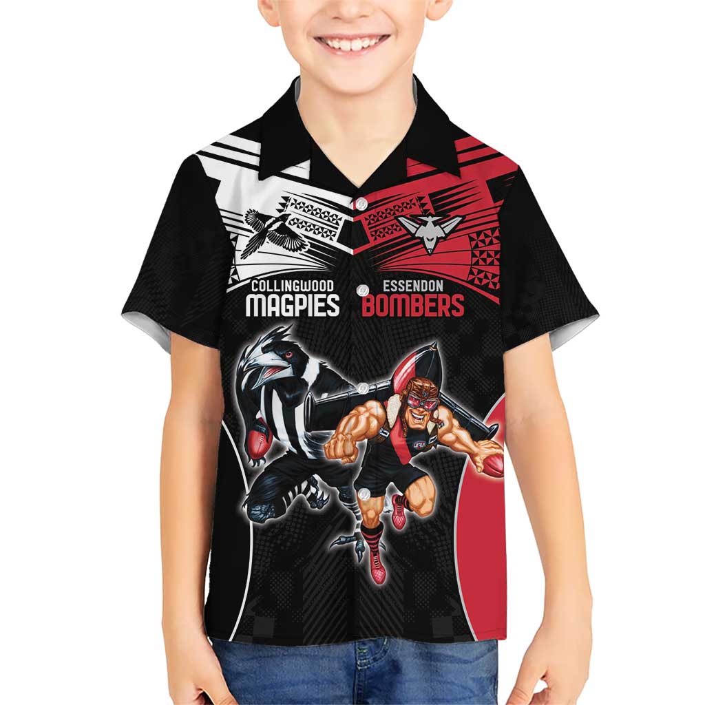 Custom Essendon and Collingwood Hawaiian Shirt Together Sporty Style - Vibe Hoodie Shop