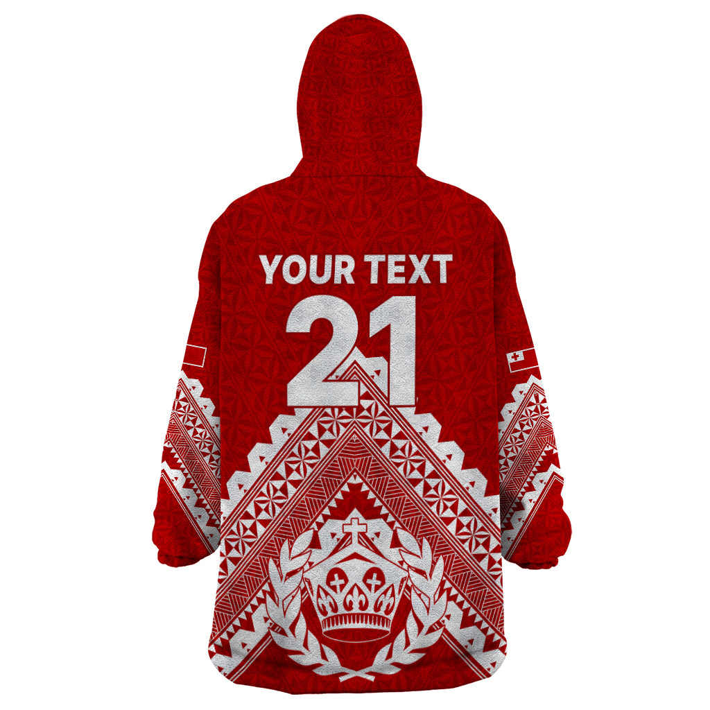 Custom Tonga Rugby Wearable Blanket Hoodie Proud Tongan Ngatu Kupesi World Cup 2023 No1 - Vibe Hoodie Shop