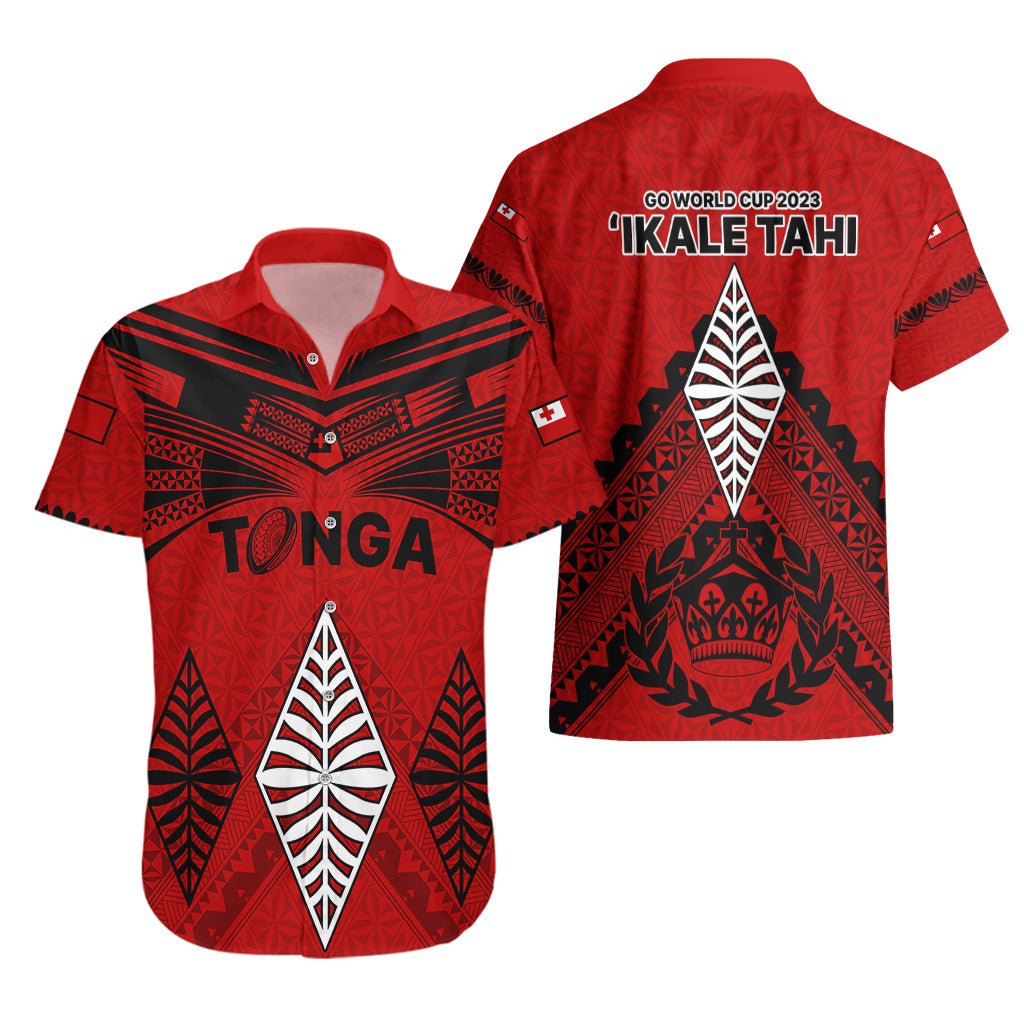 Tonga Rugby Hawaiian Shirt Proud Tongan Ngatu Kupesi World Cup 2023 No2 - Vibe Hoodie Shop