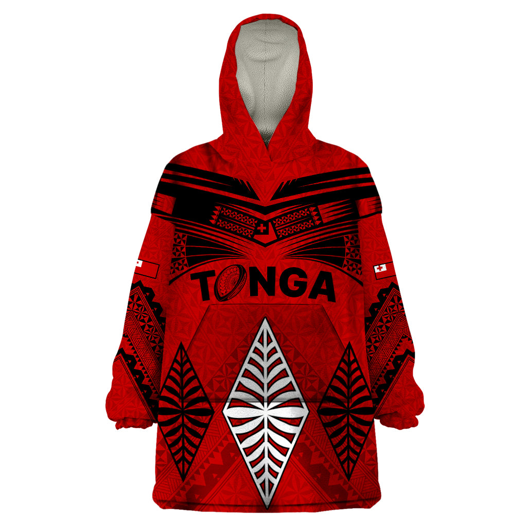 Tonga Rugby Wearable Blanket Hoodie Proud Tongan Ngatu Kupesi World Cup 2023 No2 - Vibe Hoodie Shop